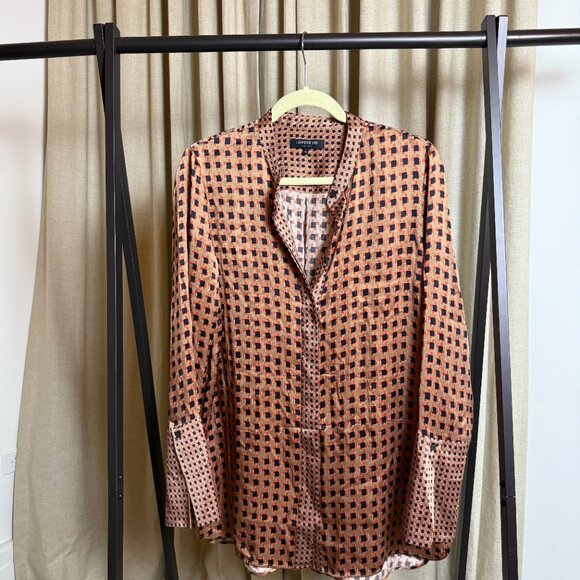 Lafayette 148 New York | Size L | Desra Highgate Silk Tunic Top - Picture 6 of 12